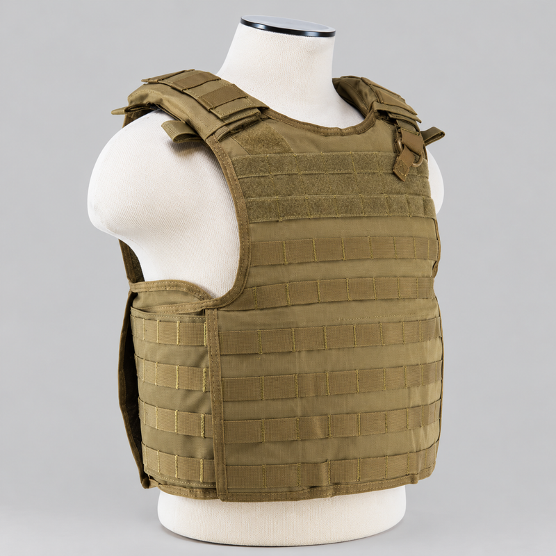 Men's MOLLE Plate Carrier Vest with Quick Release Strap and Adjustable Cummerbund
