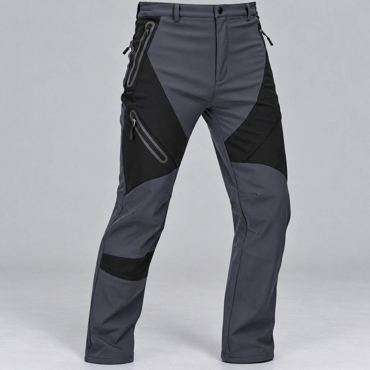 Men's Waterproof Fleece Lined Winter Cargo Pants with Multi Zip Pockets