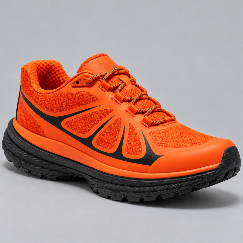Men's Waterproof Trail Running Shoes with Breathable Mesh and Vibram Outsole