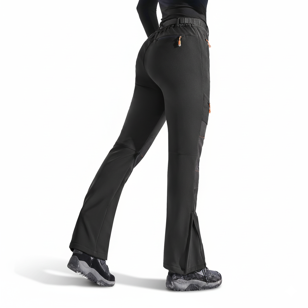 Women's Waterproof Softshell Hiking Pants with Insulated Lining and Zip Pockets