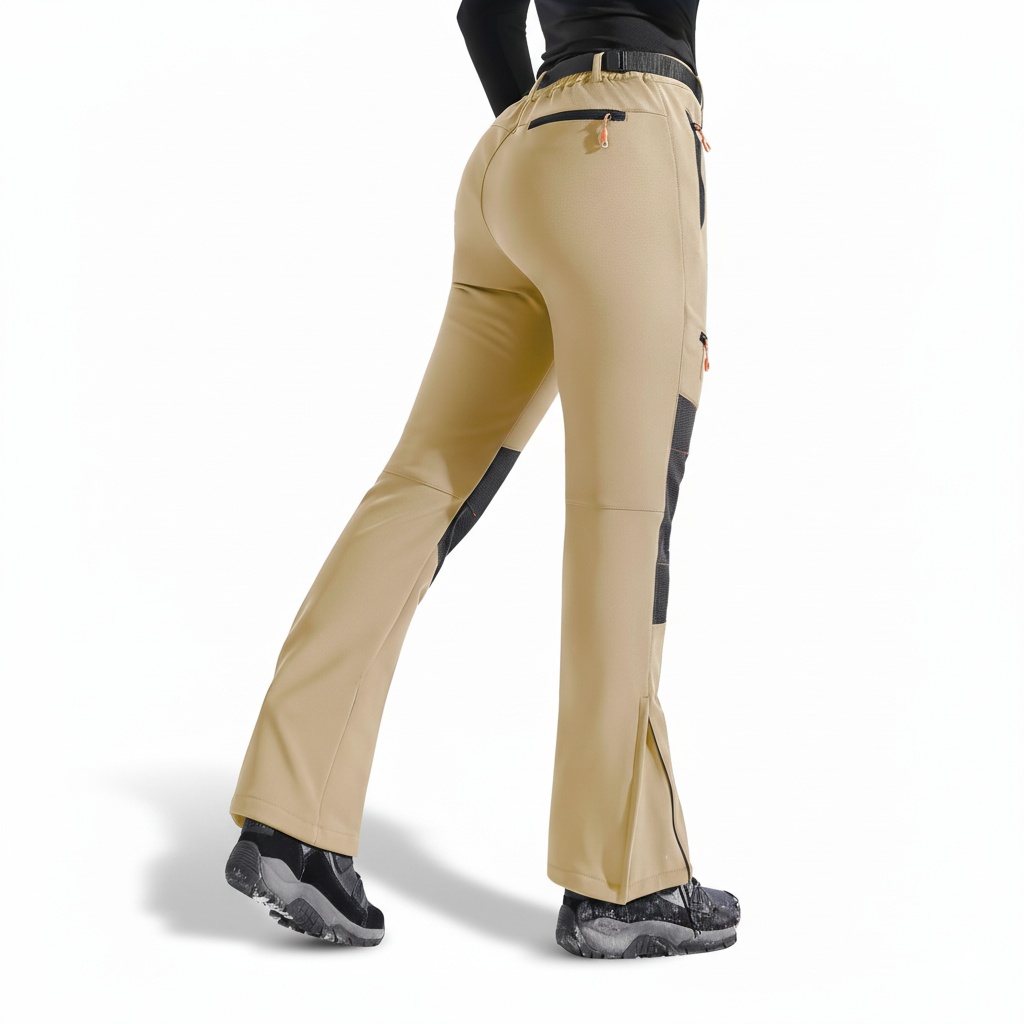 Women's Waterproof Softshell Hiking Pants with Insulated Lining and Zip Pockets