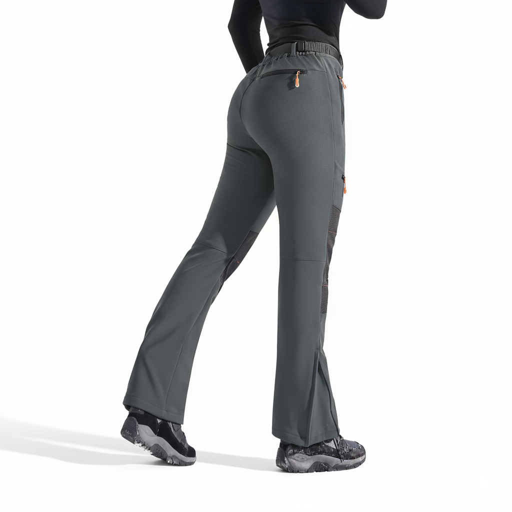 Women's Waterproof Softshell Hiking Pants with Insulated Lining and Zip Pockets