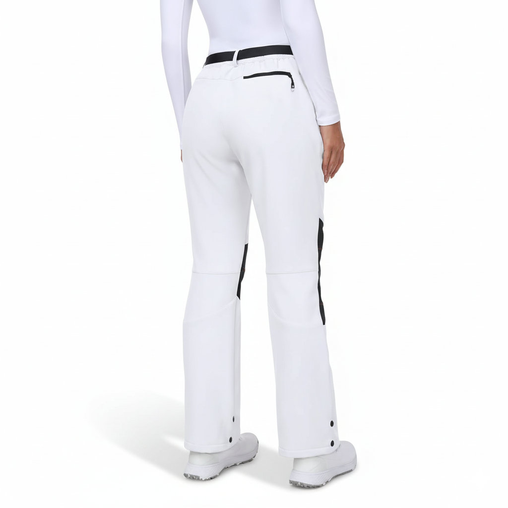 Women's Softshell Ski Pants with Insulated Lining and Reinforced Knee Patches