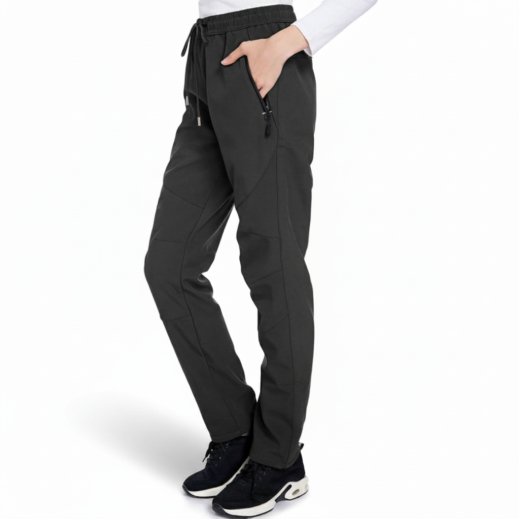 Women's Windproof Insulated Ski Pants with Adjustable Drawstring Waist and Zip Pockets