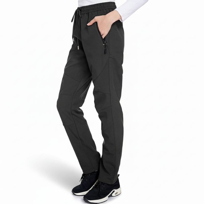 Women's Windproof Insulated Ski Pants with Adjustable Drawstring Waist and Zip Pockets