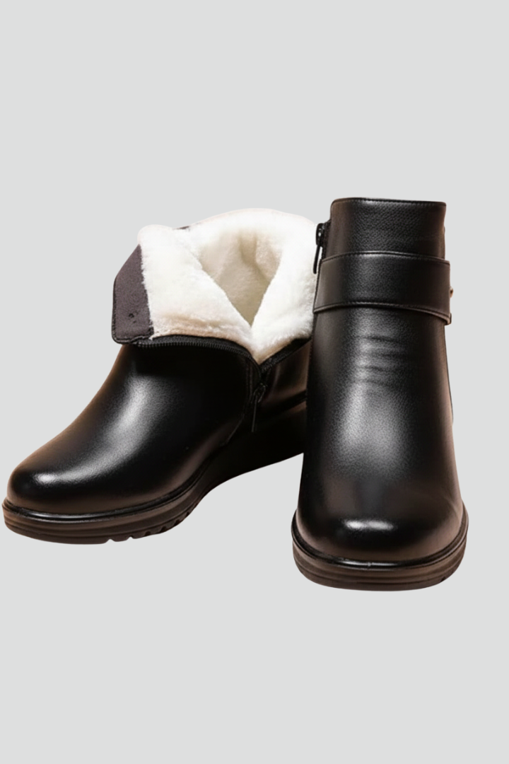 Women's Ankle Boots | Side-Zip Faux Fur Winter Booties