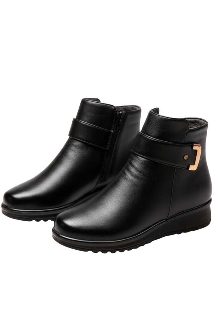 Women's Ankle Boots | Side-Zip Faux Fur Winter Booties