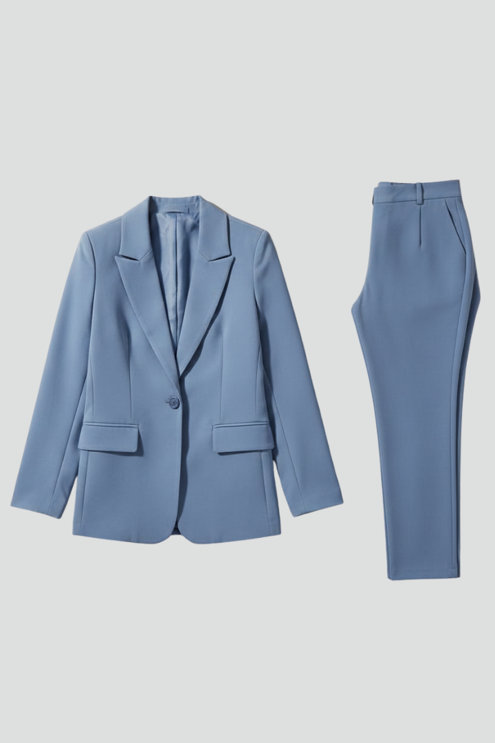 Women's Two-Piece Blazer and Pants Suit Set
