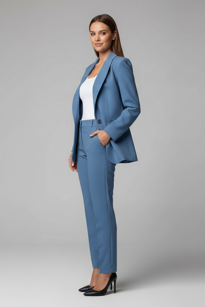 Women's Two-Piece Blazer and Pants Suit Set