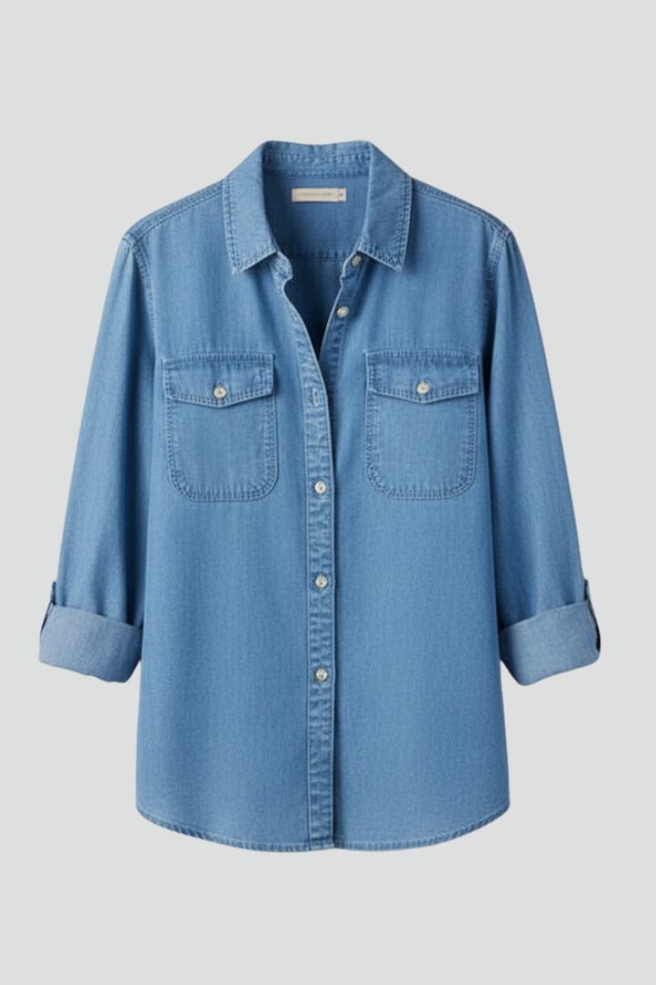 Women's Long-Sleeve Shirt | Classic Collar Button-Up