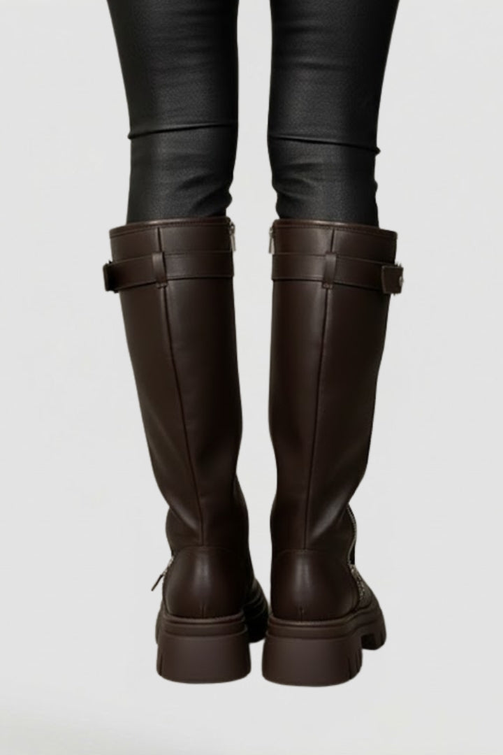 Women's Knee-High Platform Boots | Tall Chunky-Heel Boots