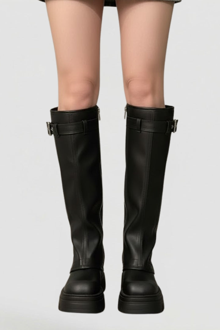 Women's Knee-High Platform Boots | Tall Chunky-Heel Boots