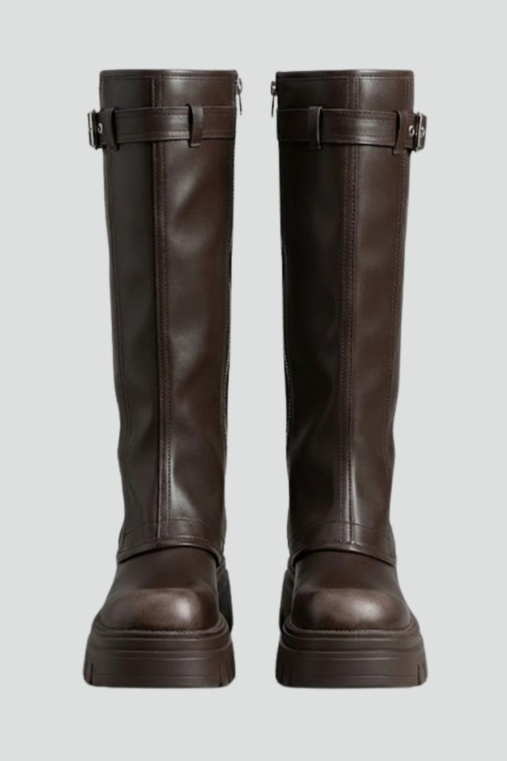 Women's Knee-High Platform Boots | Tall Chunky-Heel Boots