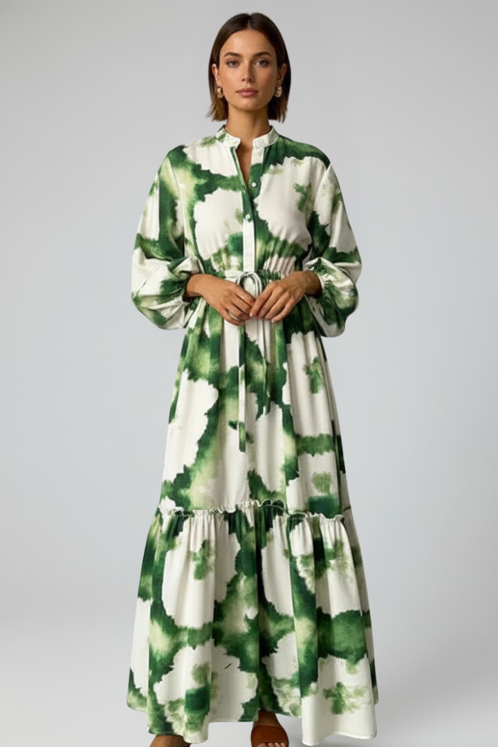 Women's Maxi Dress | V-Neck Long-Sleeve Floor-Length Gown