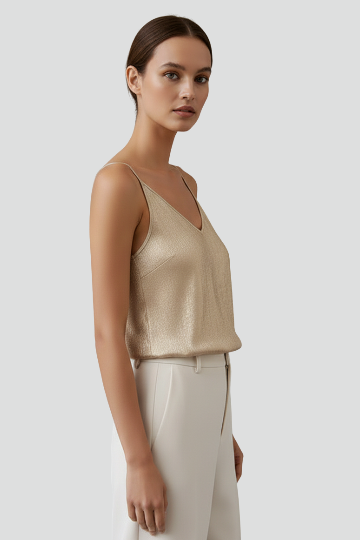 Women's V-Neck Camisole | Satin Spaghetti-Strap Top