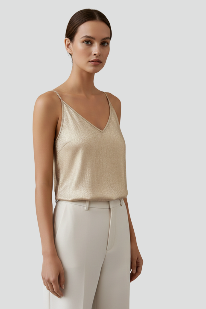 Women's V-Neck Camisole | Satin Spaghetti-Strap Top