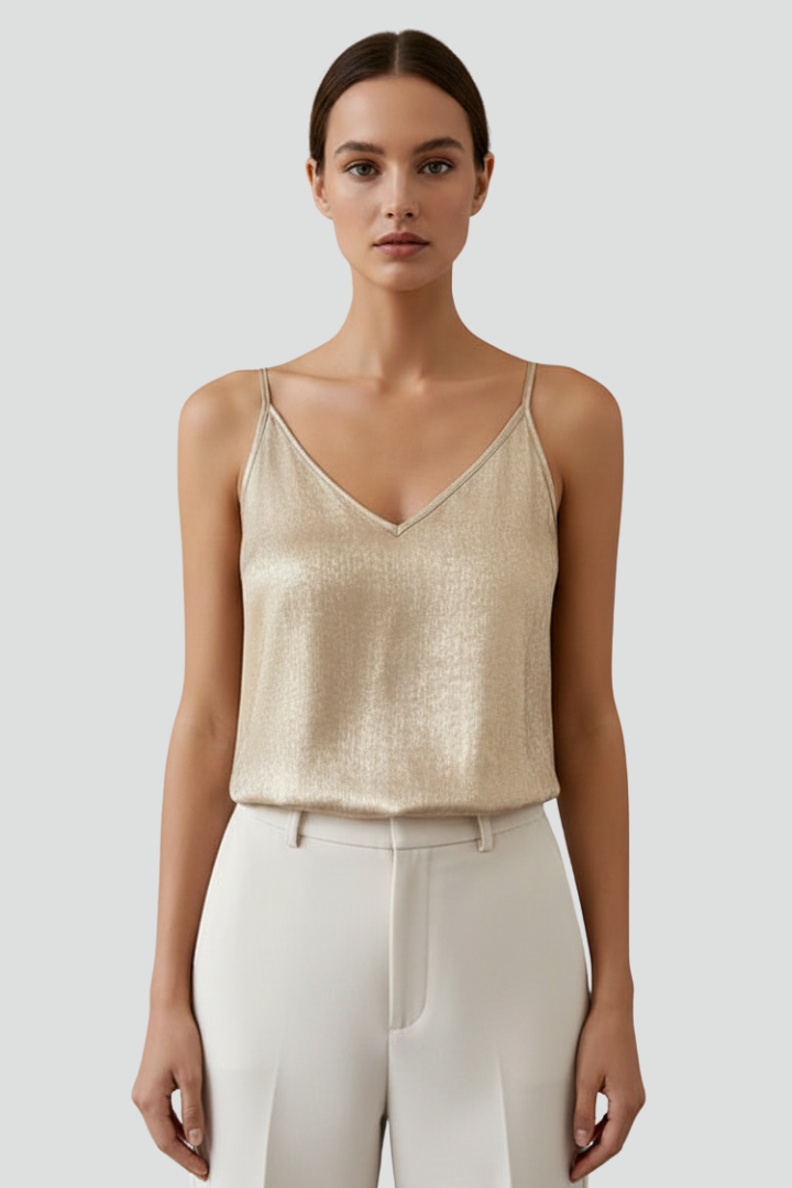 Women's V-Neck Camisole | Satin Spaghetti-Strap Top