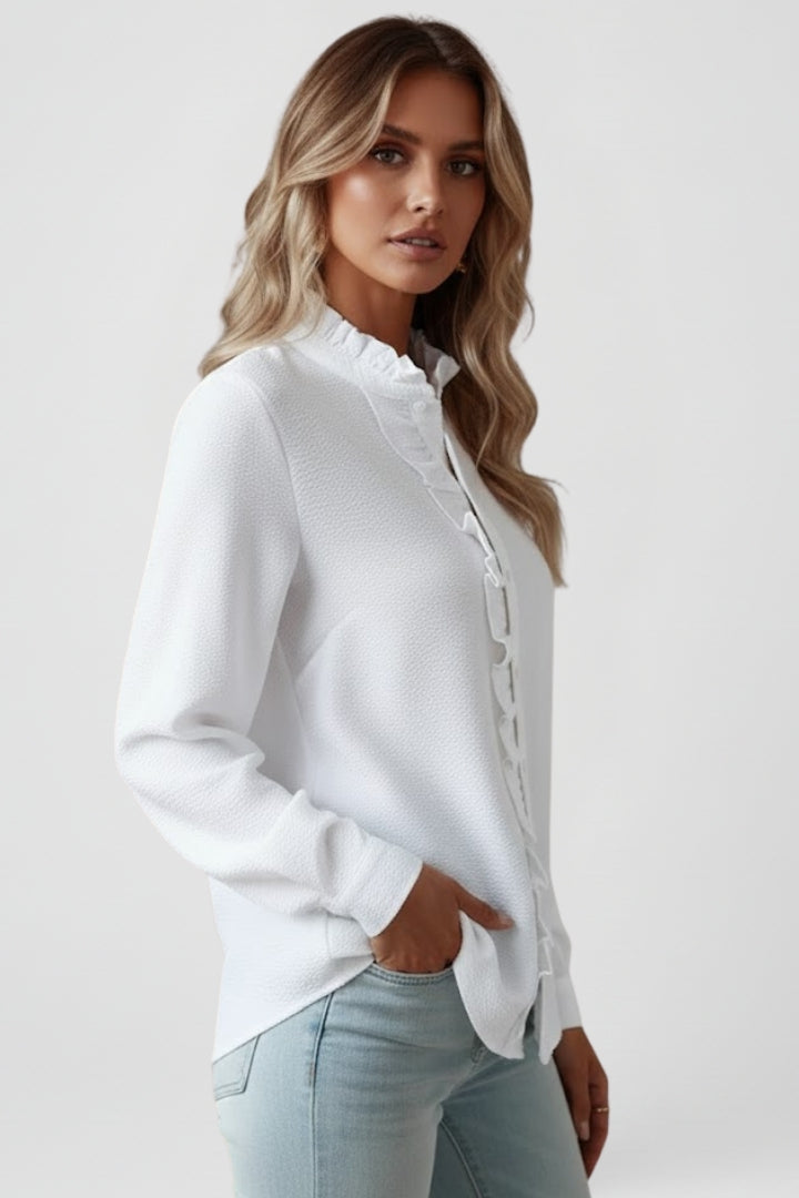 Women's Long-Sleeve Blouse | Lightweight Button-Up Top