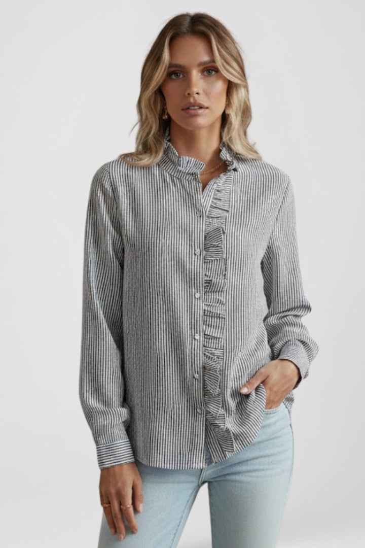 Women's Long-Sleeve Blouse | Lightweight Button-Up Top