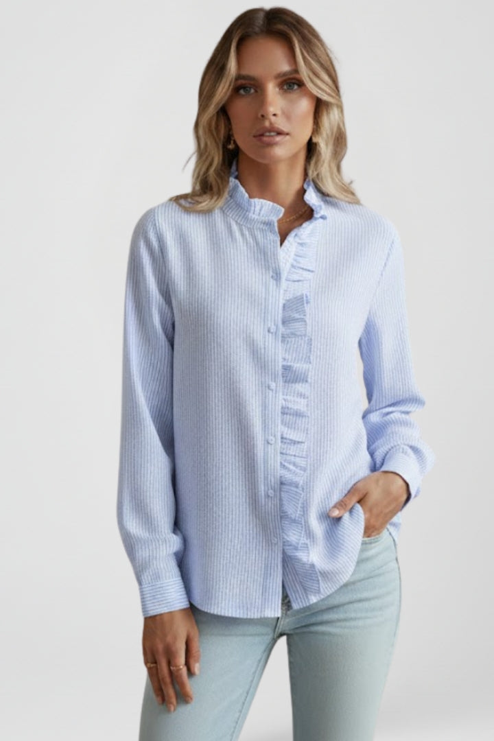 Women's Long-Sleeve Blouse | Lightweight Button-Up Top