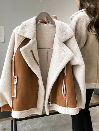 Women's Plush Shearling Jacket | Oversized Aviator Winter Coat | Chic and Comfortable 1