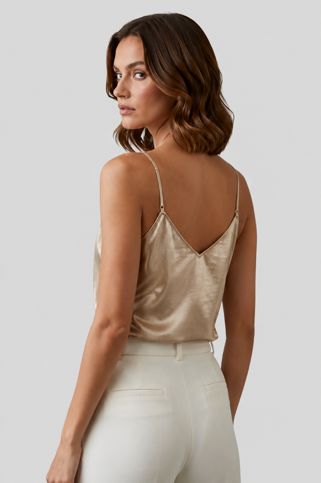Women's V-Neck Camisole | Satin Spaghetti-Strap Top