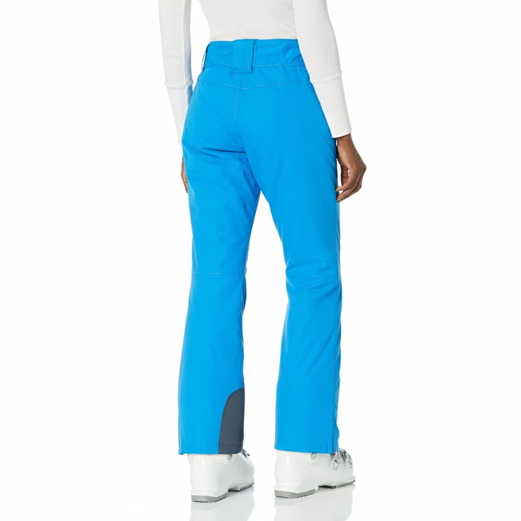 Women's Insulated Ski Pants with Contrast Ankle Panels and Adjustable Waist