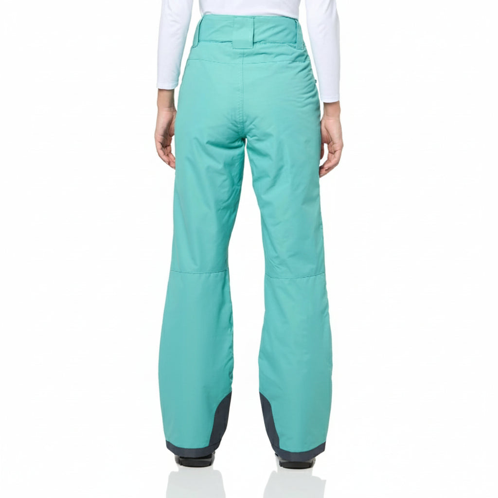 Women's Insulated Ski Pants with Contrast Ankle Panels and Adjustable Waist