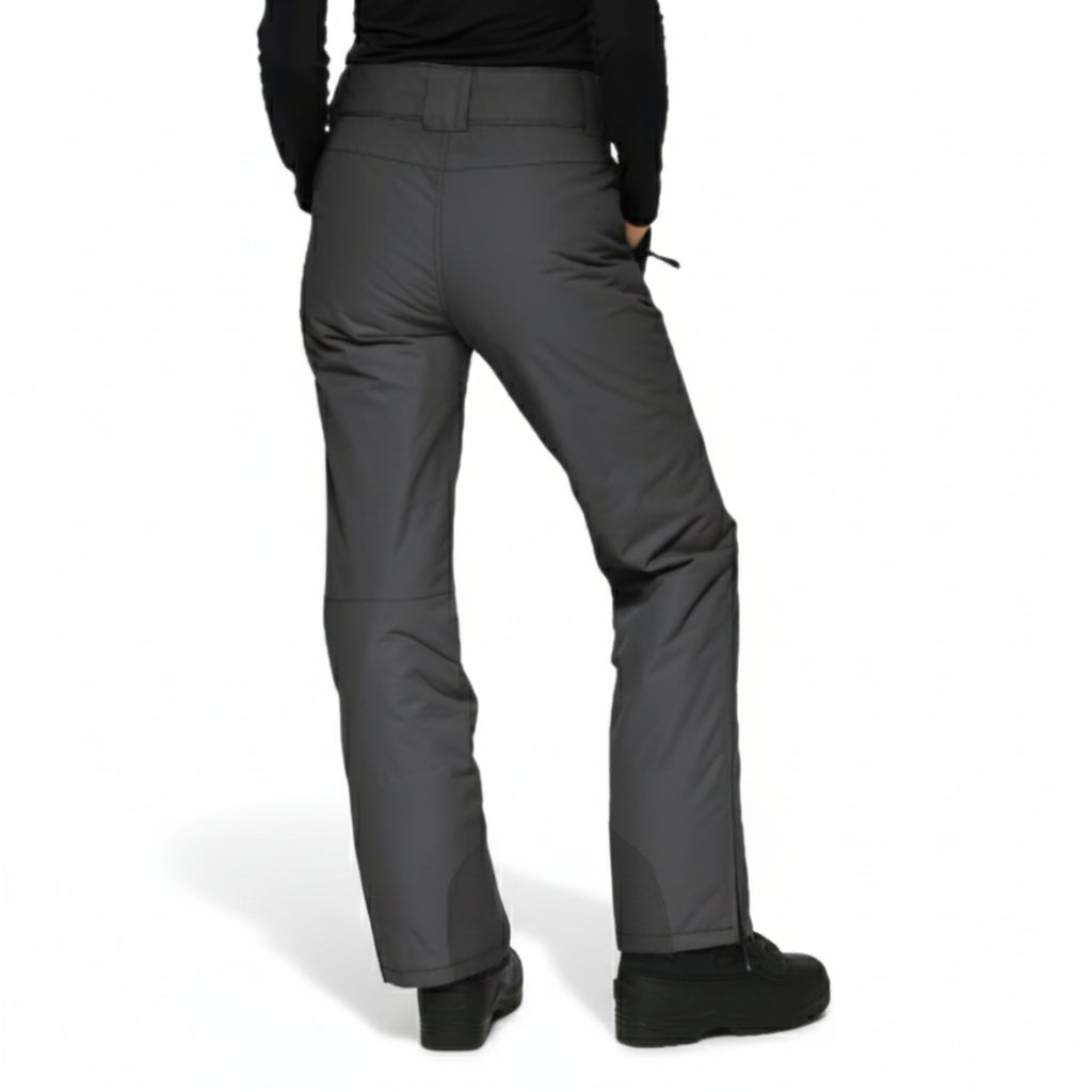 Women's Insulated Ski Pants with Contrast Ankle Panels and Adjustable Waist
