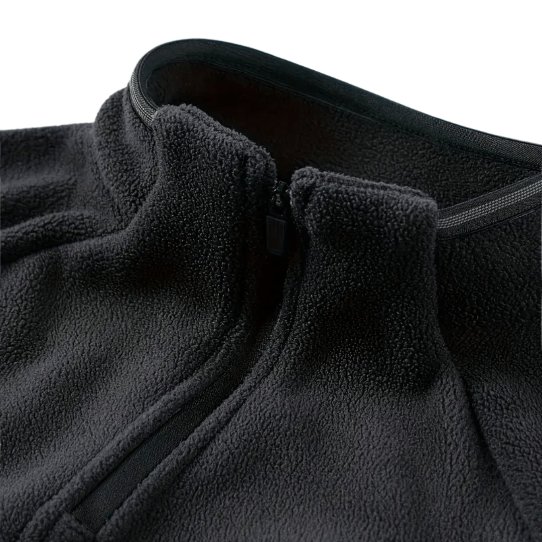 Men's Thermal Fleece Quarter Zip Pullover with Stand Collar