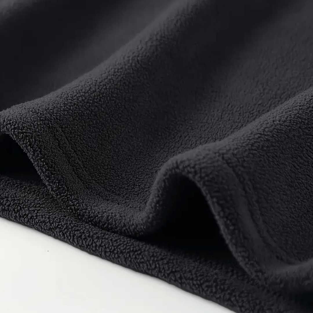 Men's Thermal Fleece Quarter Zip Pullover with Stand Collar