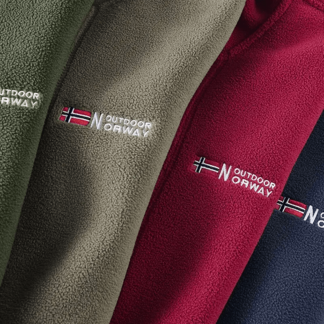 Men's Windproof Hooded Fleece Jacket with Zip Pockets