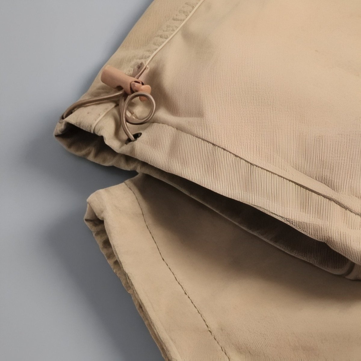 Men's Cotton Cargo Hiking Pants With Elastic Waist And Ankle Drawcords