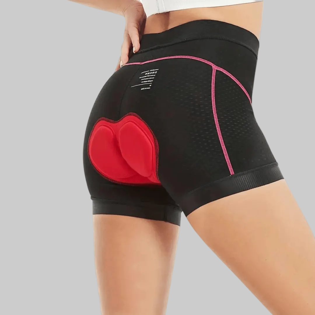 Women's Padded Cycling Shorts with Gel Pad and Anti Slip Thigh Bands