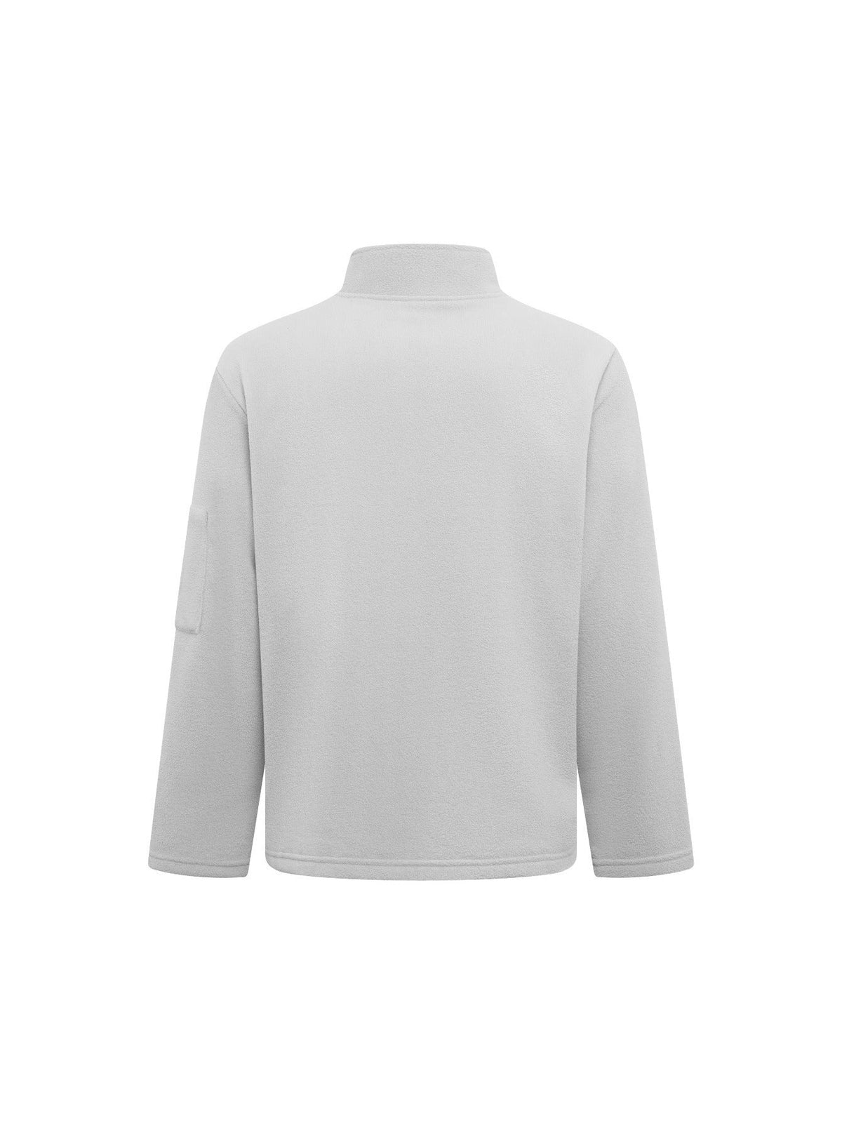 Men's Windproof Fleece Jacket with Stand Collar and Full Zip