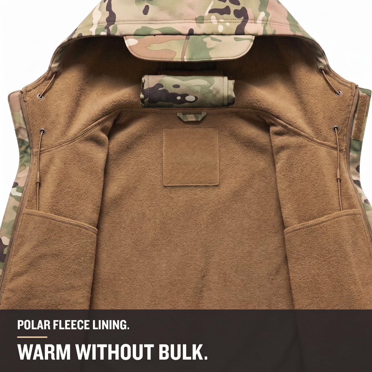 Men's Camo Softshell Jacket with Hood
