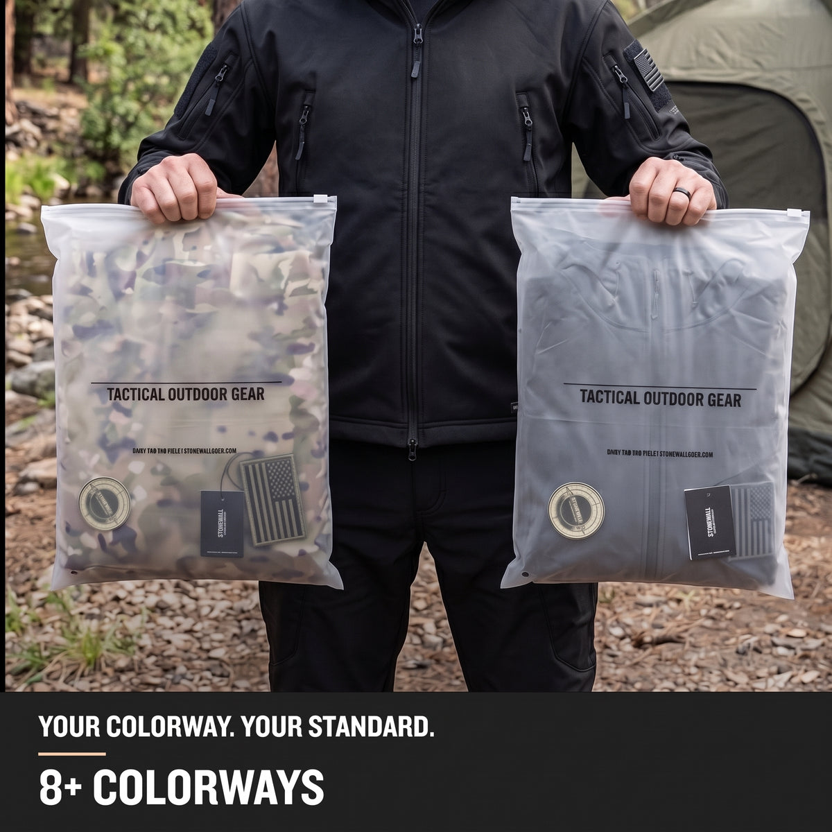 Men's Camo Softshell Jacket with Hood