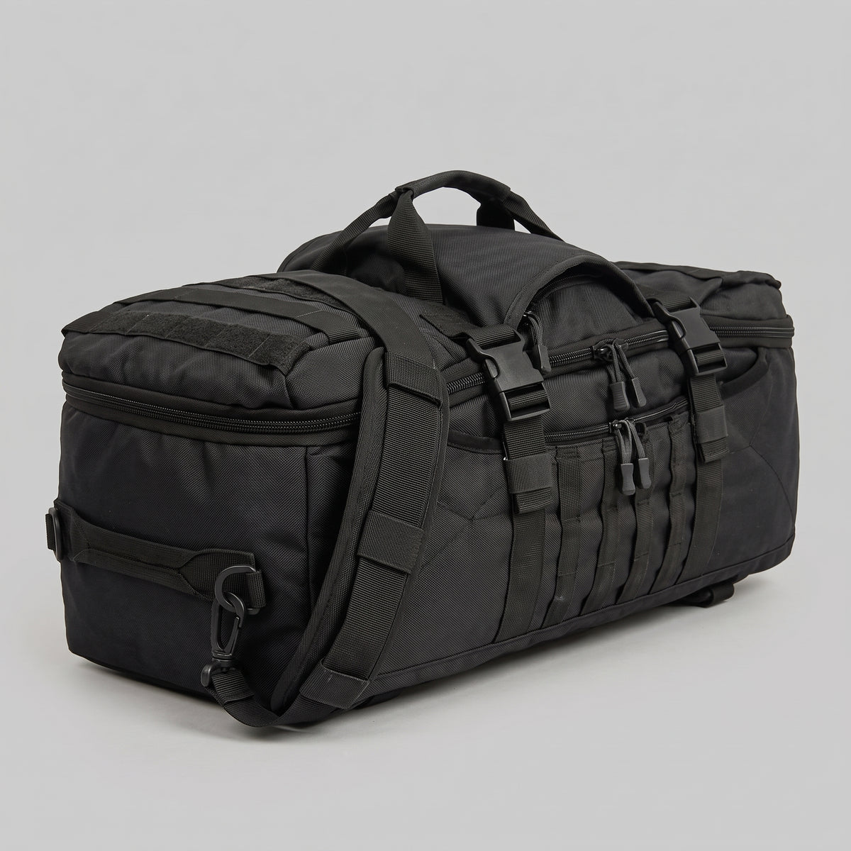 Men's Tactical Duffel Bag with MOLLE Webbing and Convertible Backpack Straps