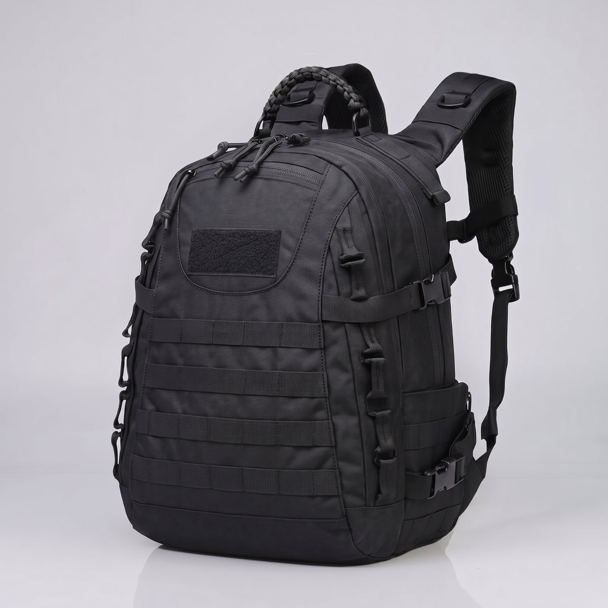 Men's Compact Tactical Backpack with MOLLE Webbing and Padded Straps