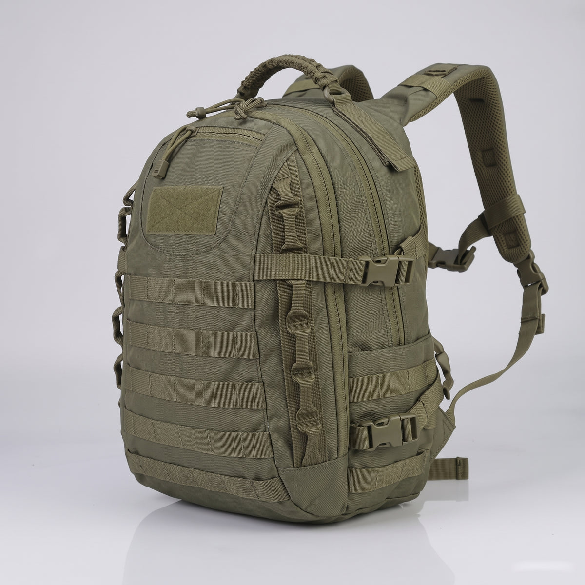 Men's Compact Tactical Backpack with MOLLE Webbing and Padded Straps