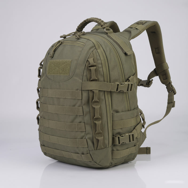 Men's Compact Tactical Backpack with MOLLE Webbing and Padded Straps