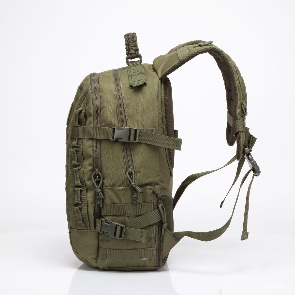Men's Compact Tactical Backpack with MOLLE Webbing and Padded Straps