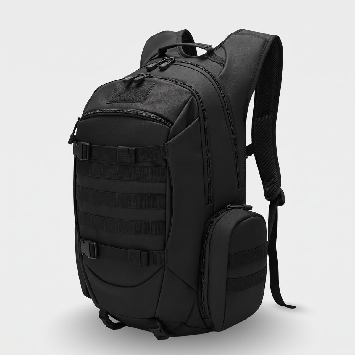 Men's Large Tactical Outdoor Backpack with MOLLE Webbing and Side Pouch