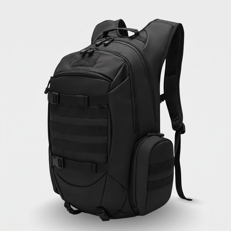 Men's Large Tactical Outdoor Backpack with MOLLE Webbing and Side Pouch