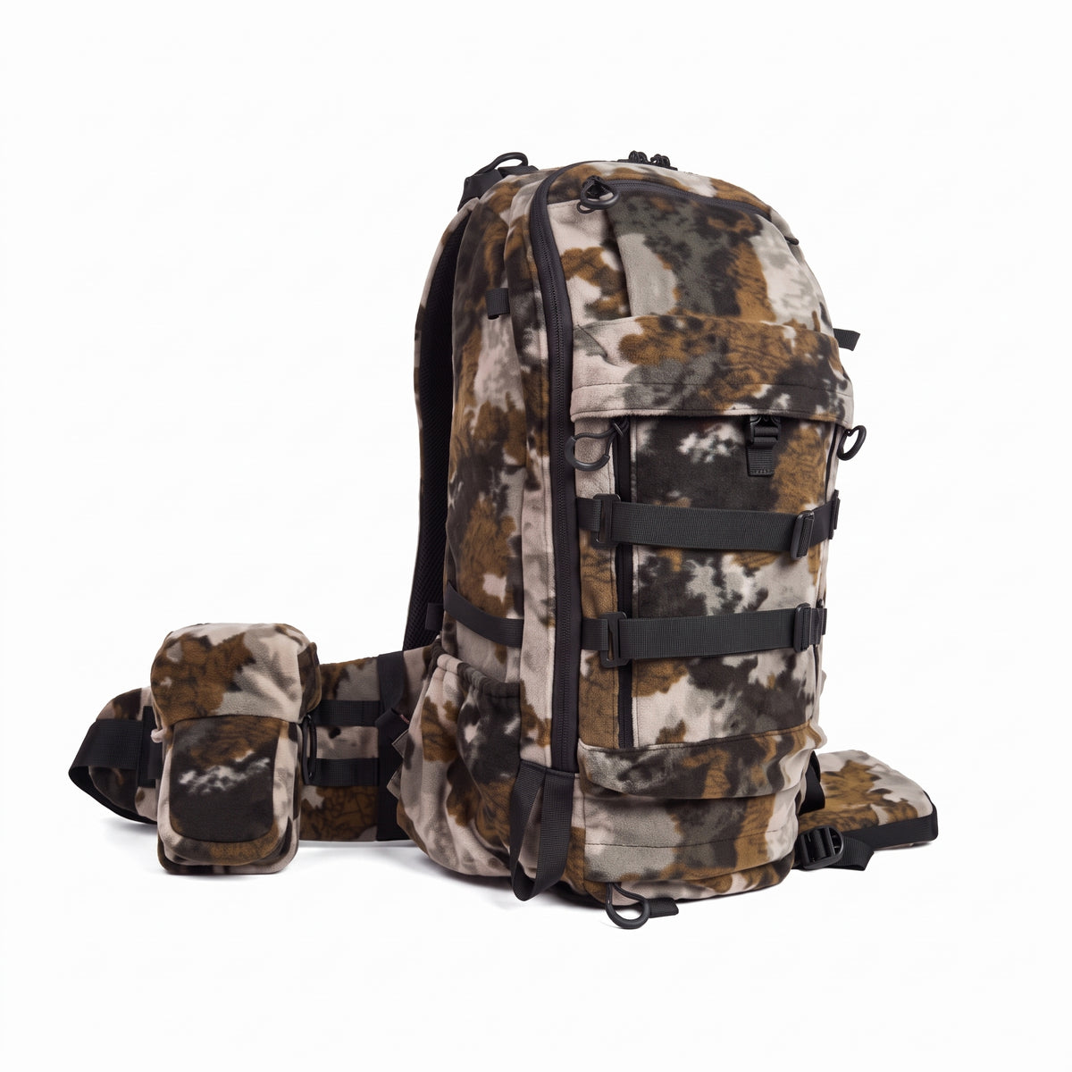 Men's Camouflage Hunting Backpack with Detachable Pouch and Water Repellent Finish