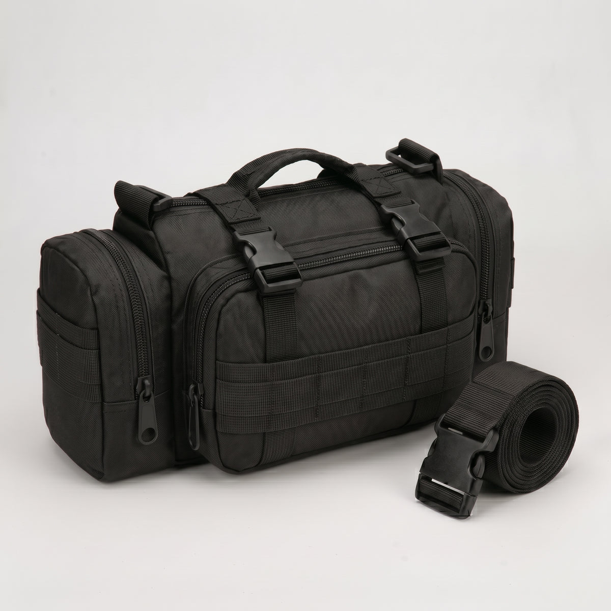 Men's Tactical Sling Bag with MOLLE Webbing and Adjustable Strap