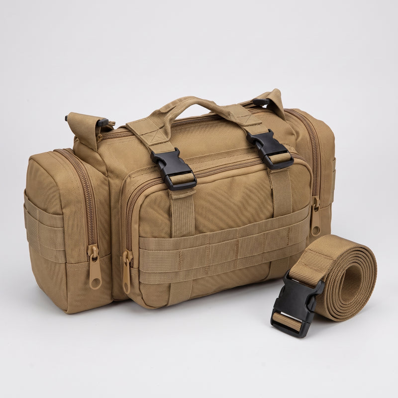 Men's Tactical Sling Bag with MOLLE Webbing and Adjustable Strap