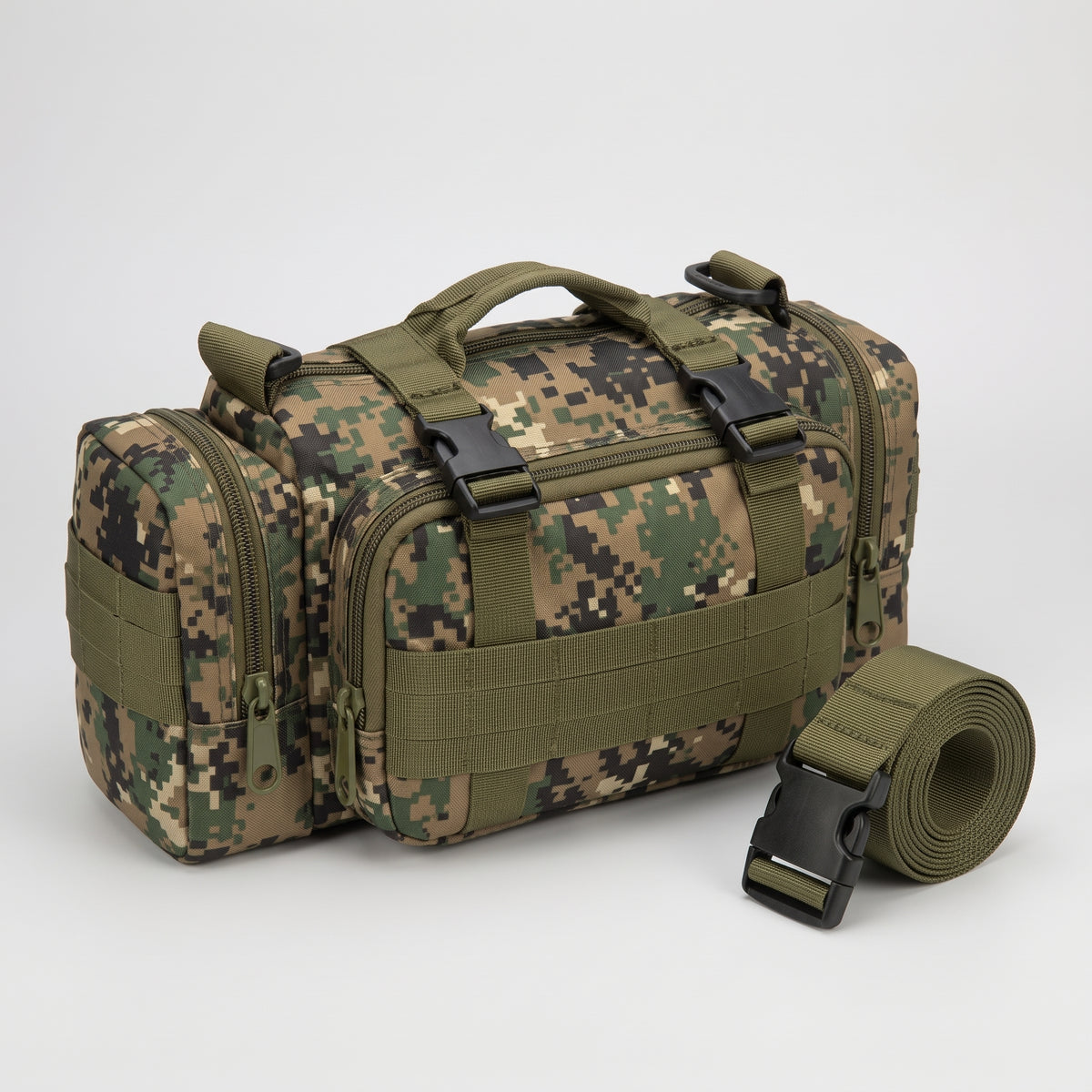 Men's Tactical Sling Bag with MOLLE Webbing and Adjustable Strap