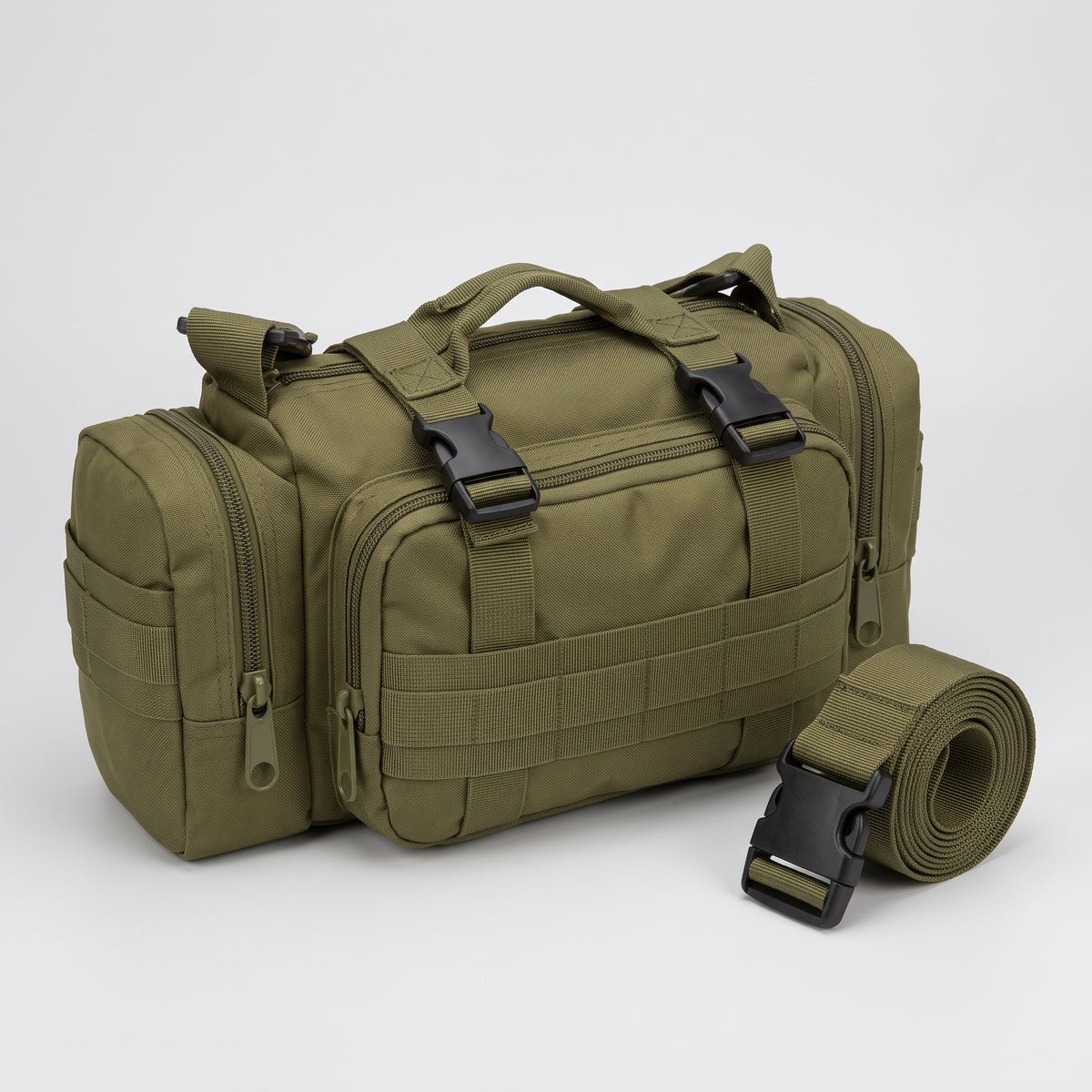 Men's Tactical Sling Bag with MOLLE Webbing and Adjustable Strap
