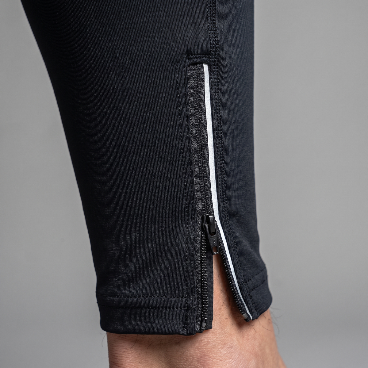 Men’s Padded Cycling Tights with Gel Chamois, Reflective Strips and Zipped Ankle Cuffs